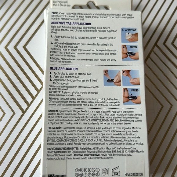 Kiss Nails GEL Fantasy Collection Press or Glue Manicure Medium FL01X NIB - Picture 5 of 6